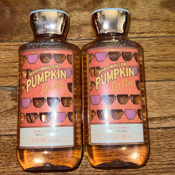 BBW 2pc shower gels Marshmallows Pumpkin Latte - Picture 1 of 2